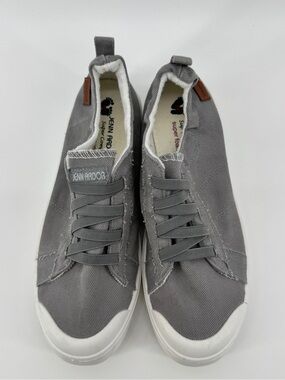 Jenn Ardor Gray Canvas‎ Slip-On Sneakers for Men
